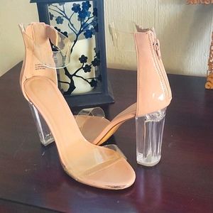 clear heels size 8